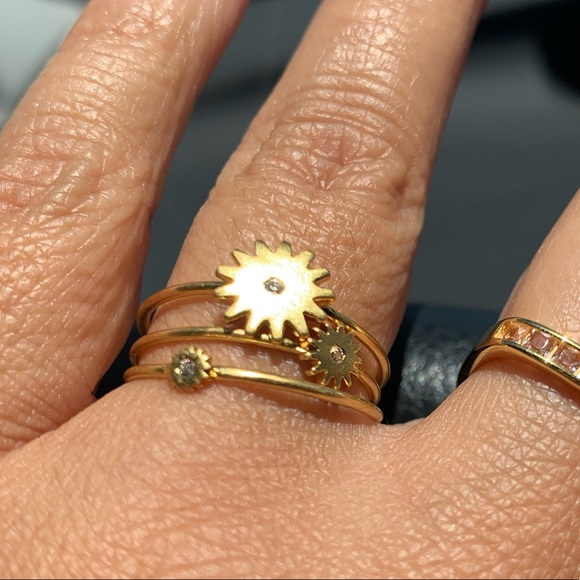 NWOT Madewell My Three Suns 🌞 Ring Set - Picture 2 of 11